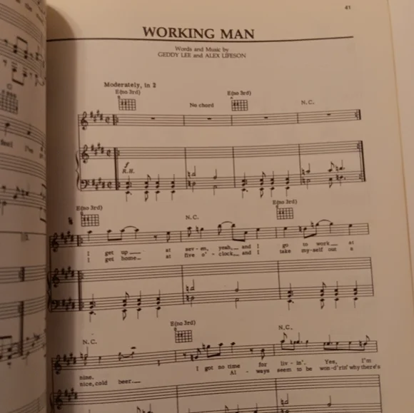 Original 1983 Rush Complete Songbook VF1060 Core Music Rare Vintage Warner Bros - Picture 6 of 10